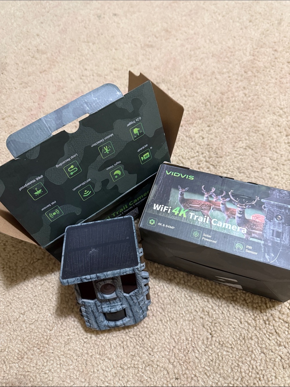 WiFi 4K Trail Camera in Gray Camouflage